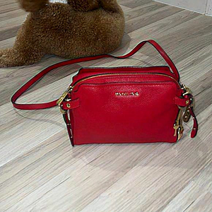 Michael kors crossbody red and‎ gold